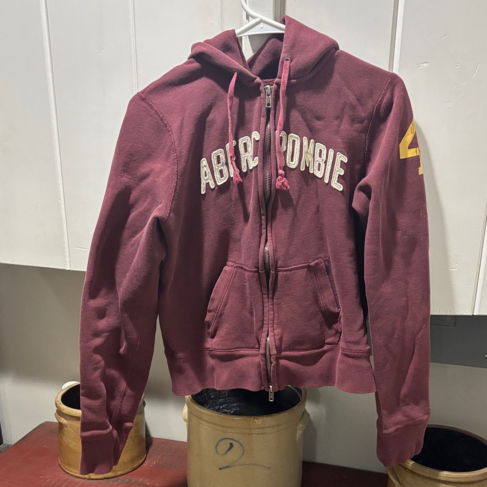Abercrombie & Fitch Vintage Burgundy Hoodie